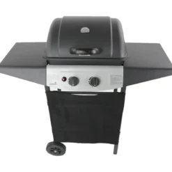 Barbecue a Gas Ompagrill 2 Fuochi 98x43x100cm Termometro Pietra Lavica