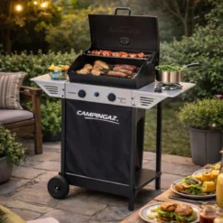 Barbecue a Gas Struttura in Acciaio con Pietra lavica da esterno