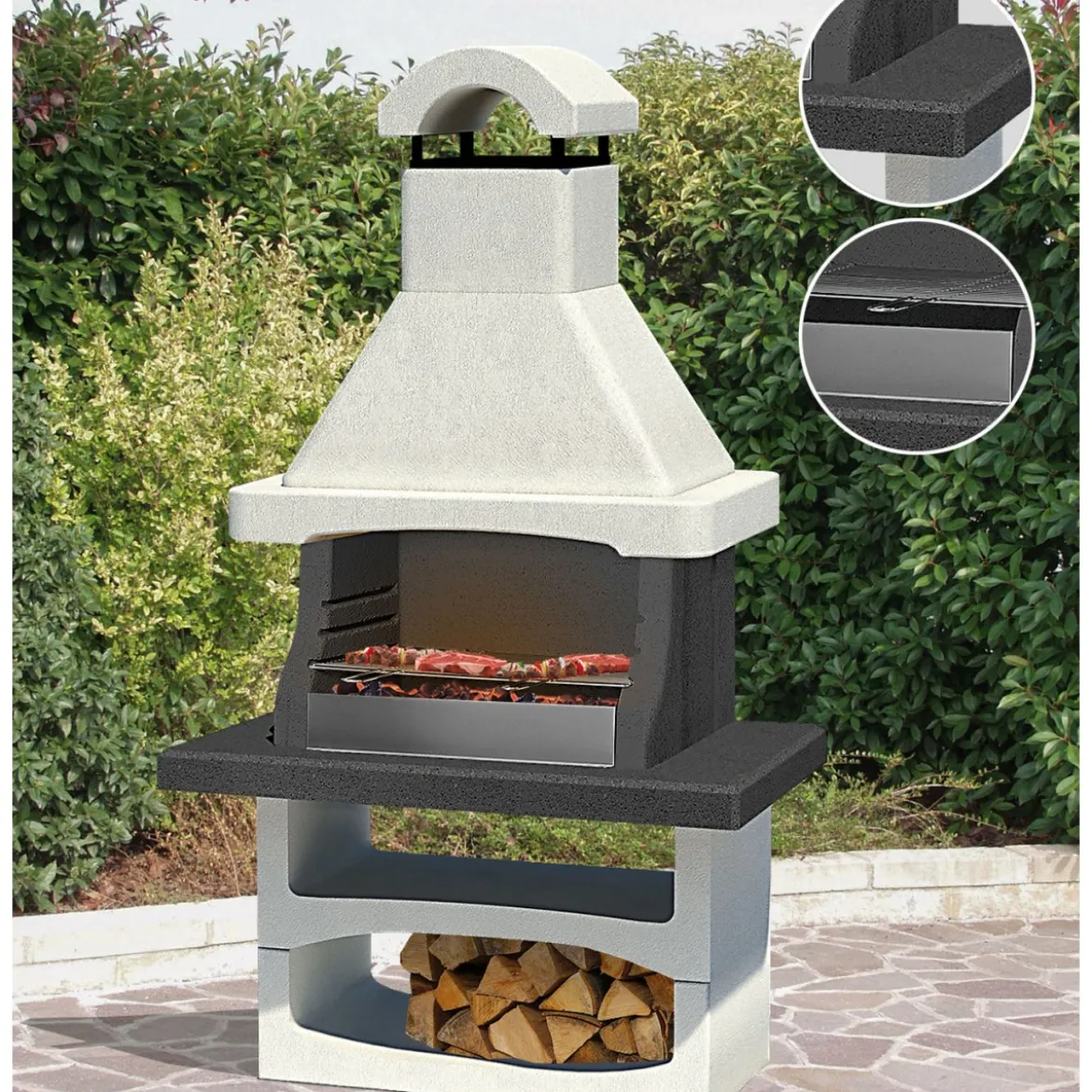 Barbecue a Legna in Cemento Carbonella BBQ da Giardino Cappa