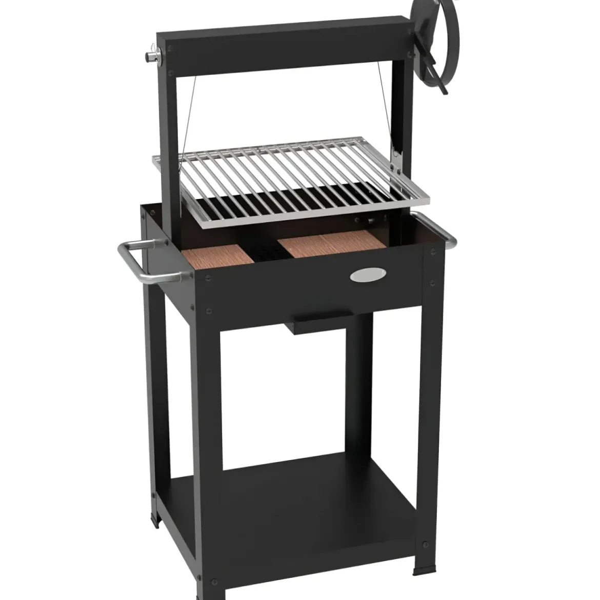 Barbecue Argentino Duramax Griglia per Legna e Carbone 55x46x121 cm