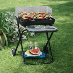 Barbecue Carbonella Acciaio Pieghevole Grigliate Carne Giardino Esterno Terrazzo