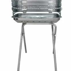Barbecue da Esterno a Carbonella in Acciaio Regolabile 48x36 cm