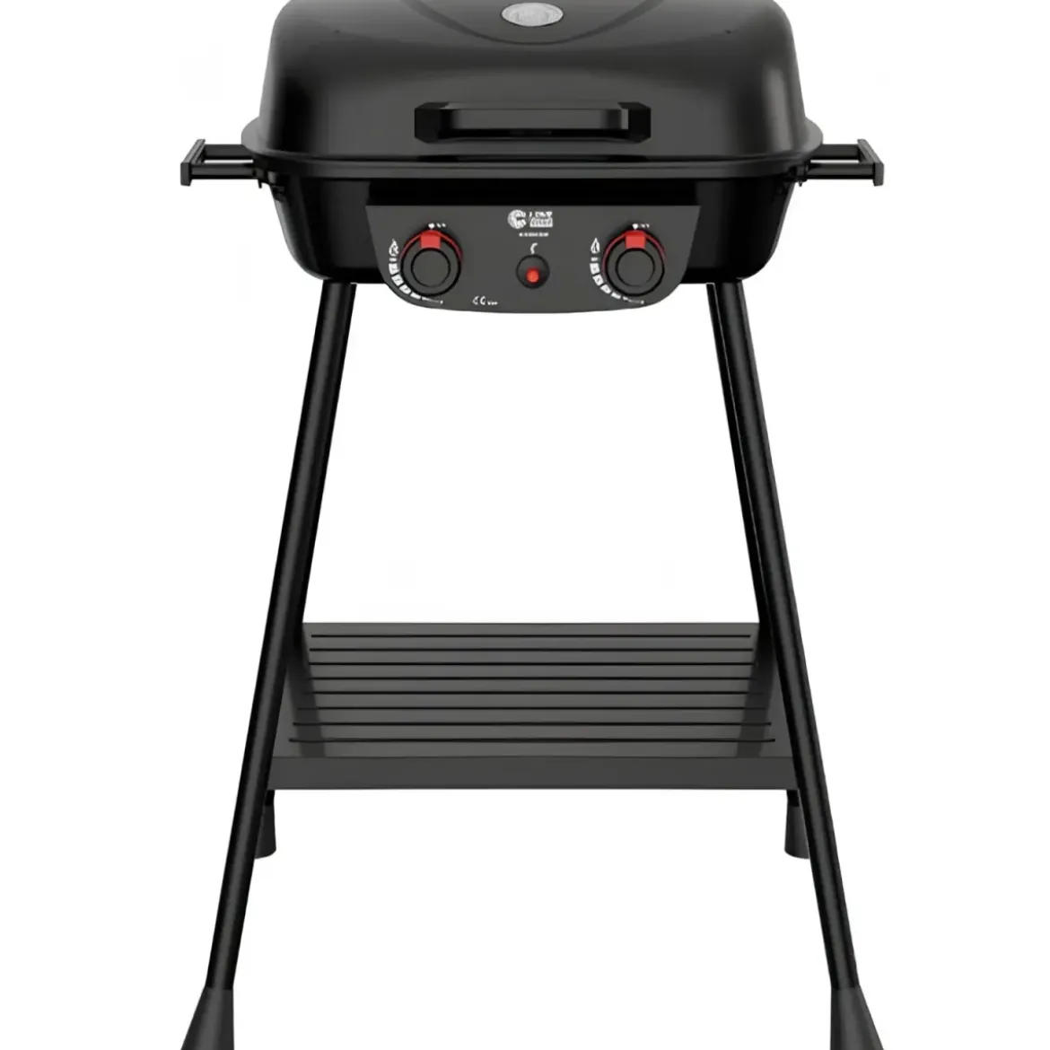 Barbecue da Esterno a Gas Griglia in Ghisa 2 Fuochi 5kW Acciaio Inox