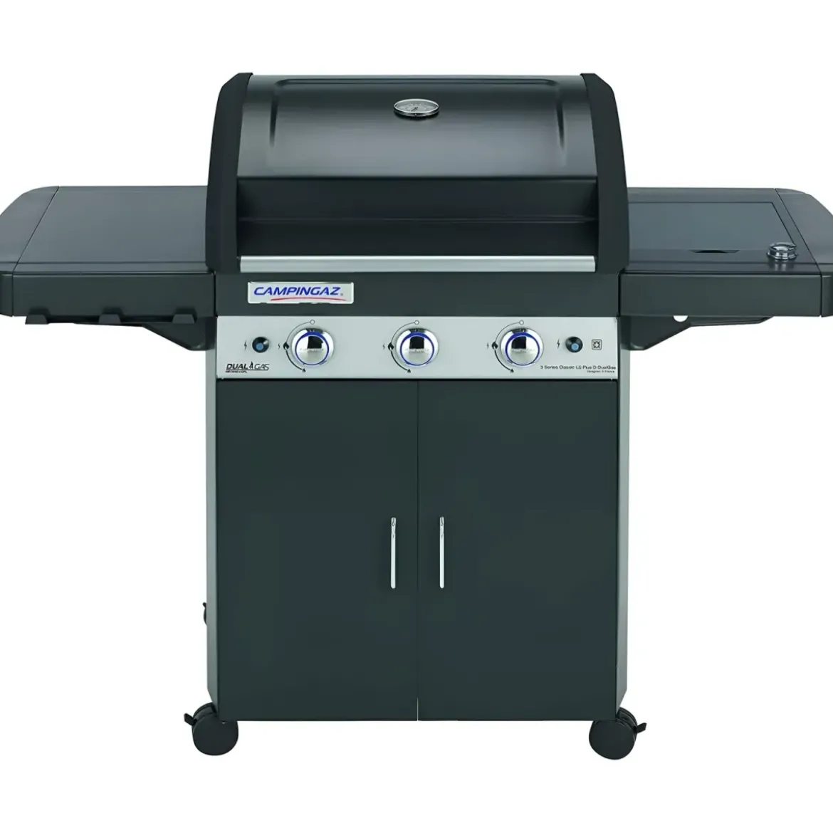 Barbecue Dual Gas Metano GPL 3 Bruciatori BBQ Fornello e Piastra Ghisa