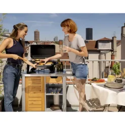 Barbecue Elettrico da Tavolo Campignaz 2200W Griglia Ghisa Coperchio