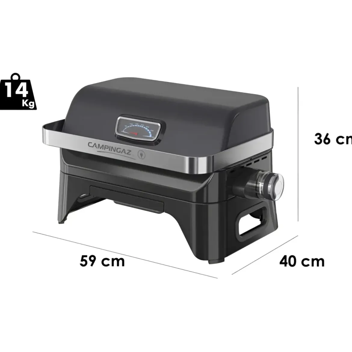 Barbecue Elettrico da Tavolo Campignaz 2200W Griglia Ghisa Coperchio