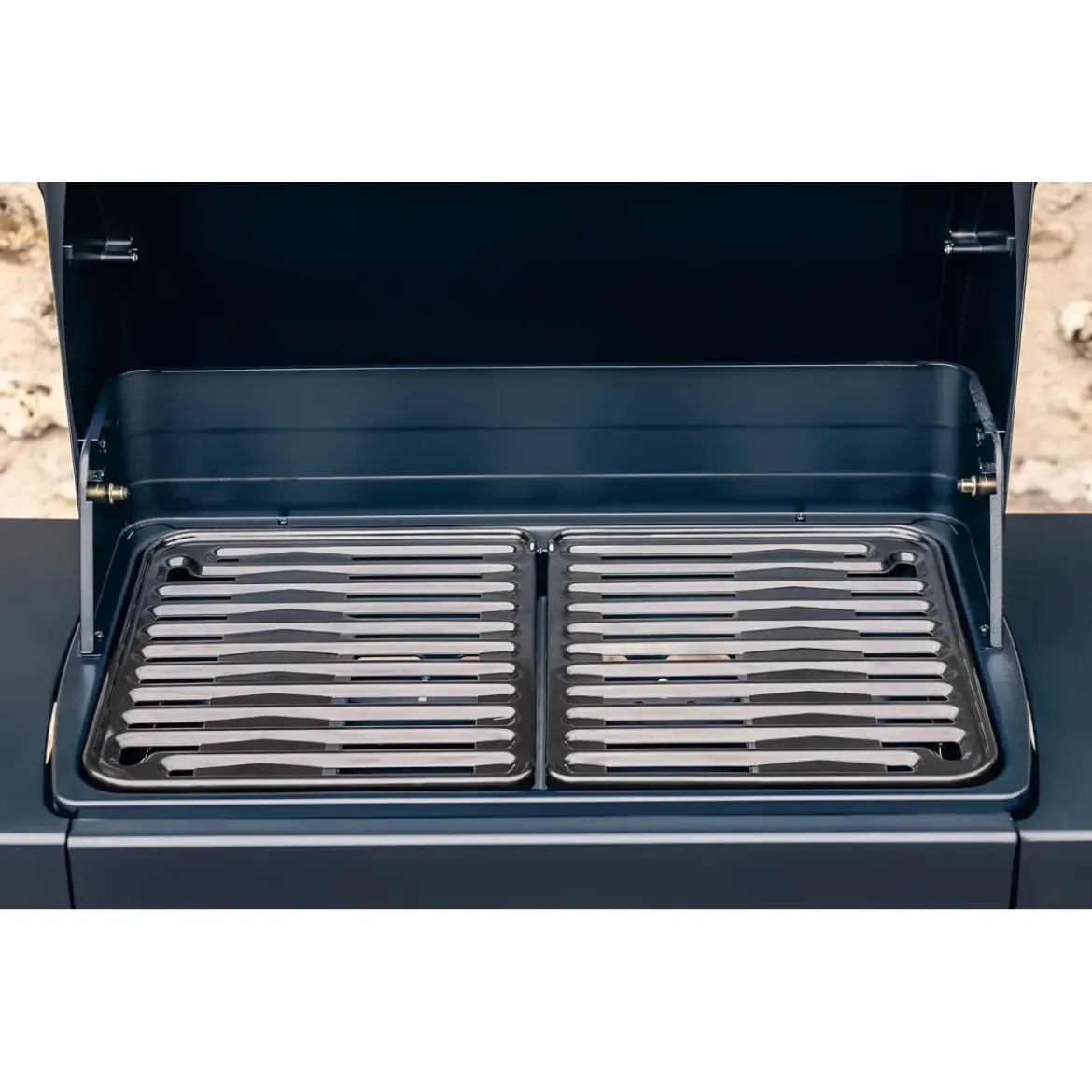 Barbecue Gas Campignaz 3 Fuochi Ripiani Laterali Nero 91x53x108 cm