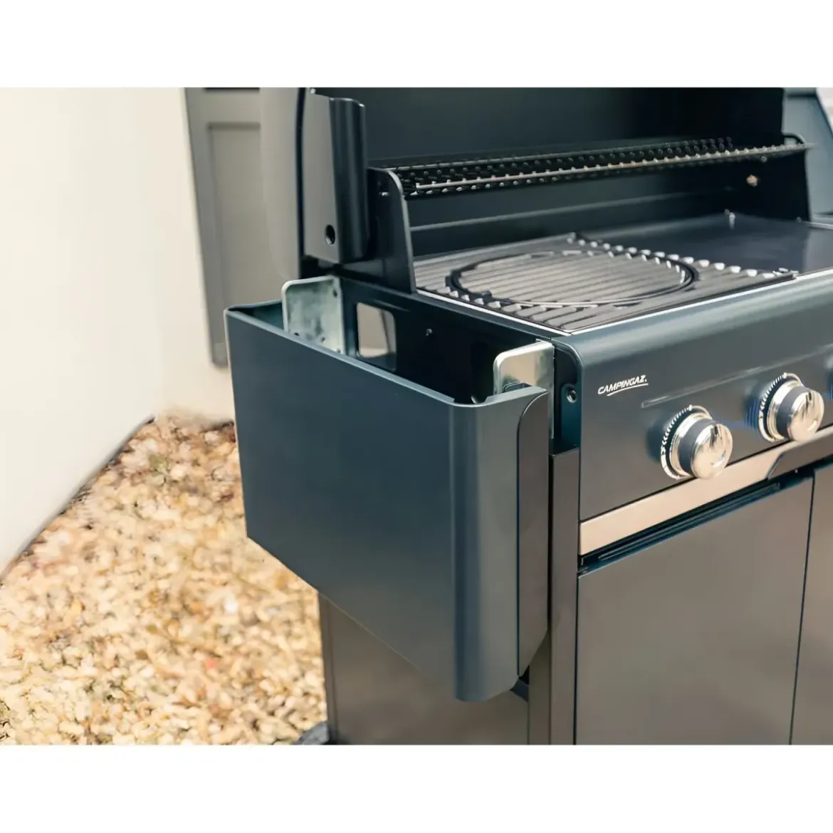 Barbecue Gas Campignaz 3 Fuochi Ripiani Laterali Nero 115x57x113 cm