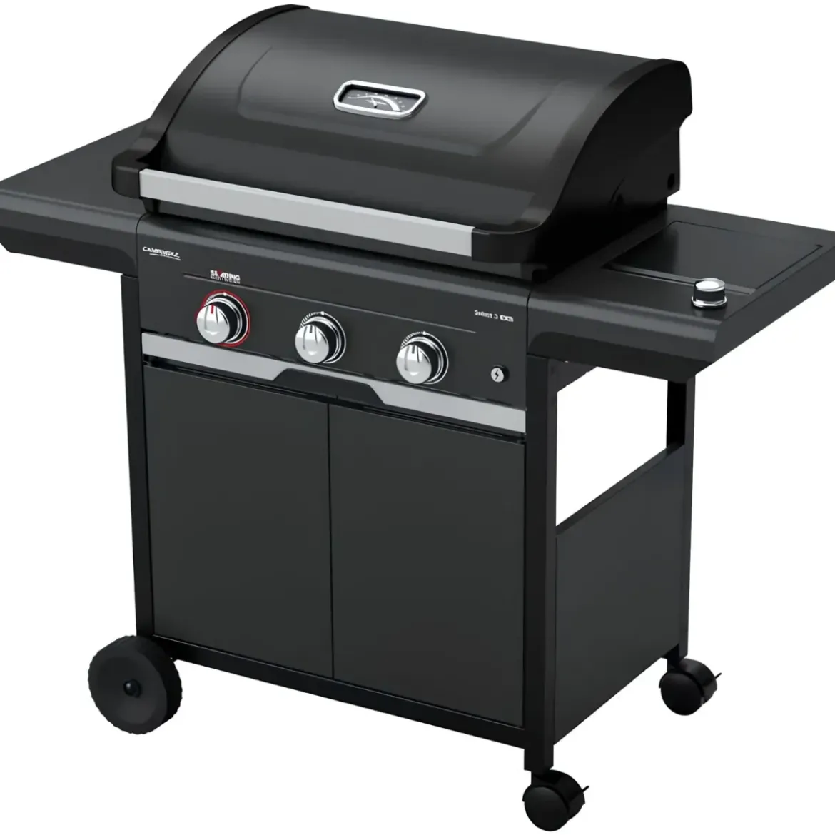 Barbecue Gas GPL 3 Bruciatori Fornello Laterale da Esterno Termometro