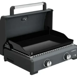 Barbecue Gas Plancha da Tavolo Campignaz 2 Fuochi 6kW Piastra in Ghisa