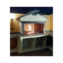 Barbecue Grande a Carbonella Legna in Calcestruzzo BBQ da Giardino Grill
