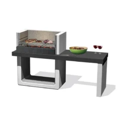 Barbecue in Muratura Cemento BBQ a Carbone Carbonella Legna