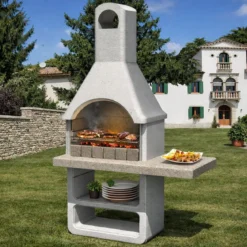 Barbecue in Muratura Cemento a Carbone Carbonella Barbeque BBQ Pietra Giardino