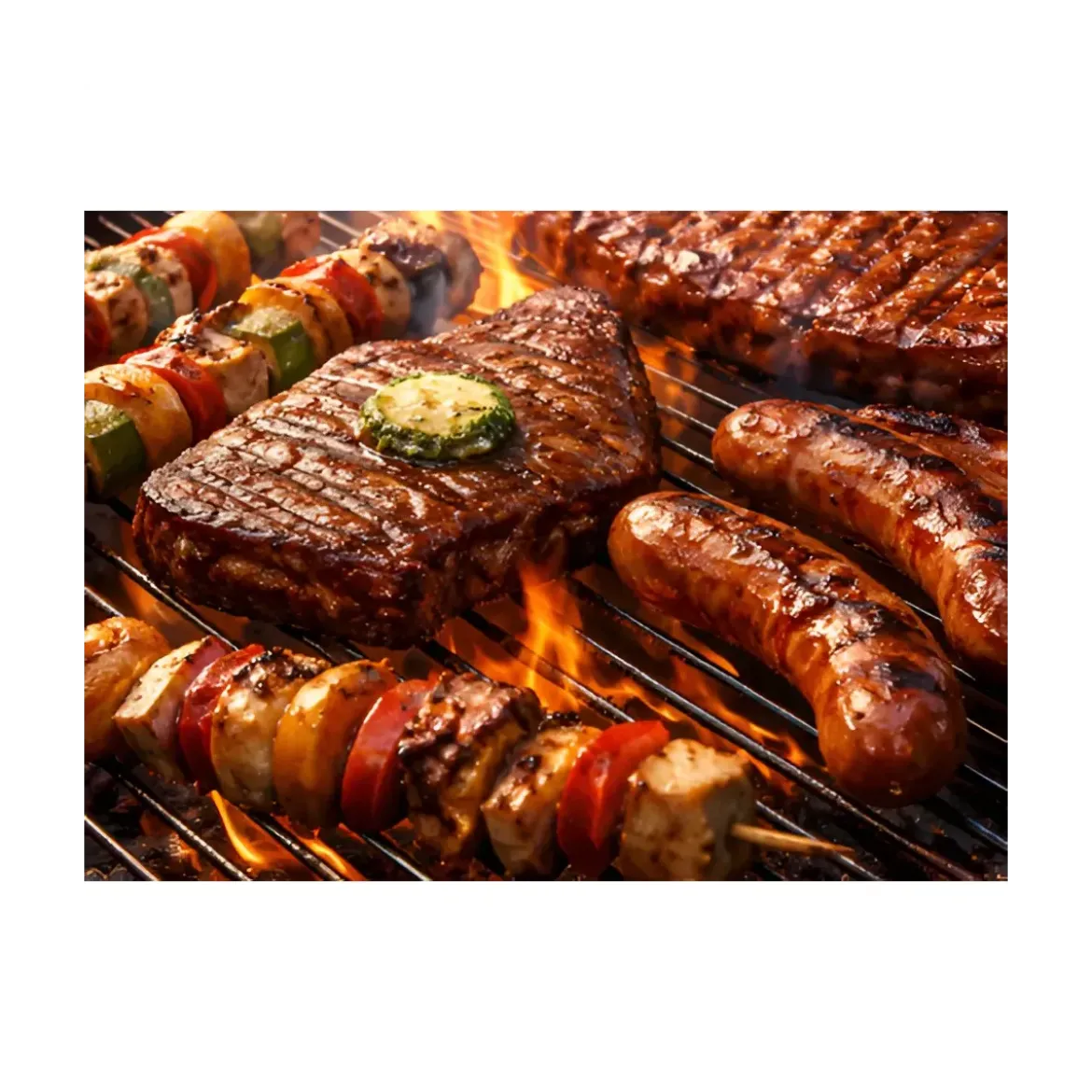 Barbecue Portatile a Carbonella 32x25x5 cm Leggero Compatto