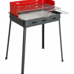 Barbecue Portatile da Esterno a Carbonella con Griglia Regolabile