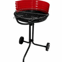Barbecue Tondo da Esterno a Carbonella Portatile Griglia Regolabile