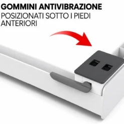 Base per Lavatrice con Ruote Portata 250 kg Antivibrazione Freni