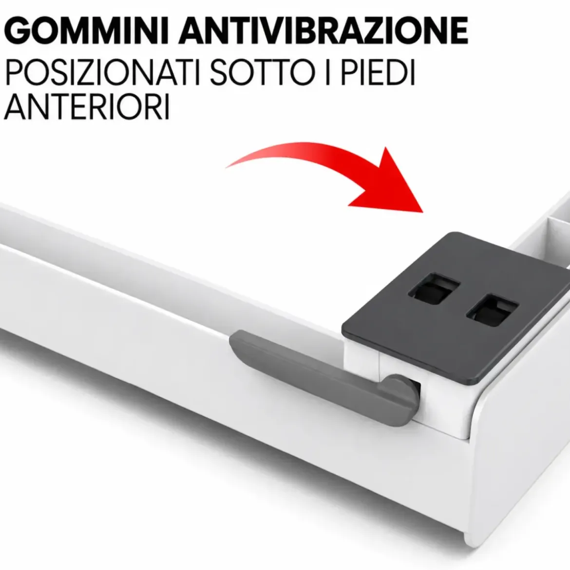 Base per Lavatrice con Ruote Portata 250 kg Antivibrazione Freni