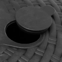 Base per Ombrellone Antracite Effetto Rattan Palo 19/33 mm Riempibile