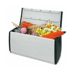 Baule Box 120 Contenitore in Resina Cassapanca da Giardino Esterno Plastica