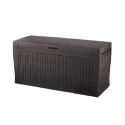 Baule Cassapanca Contenitore con Seduta Ruote Resina Giardino Esterno Plastica