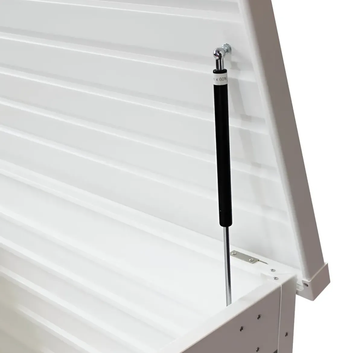 Baule Contenitore Bianco in Alluminio per Esterni 130x61x63 cm con Chiave