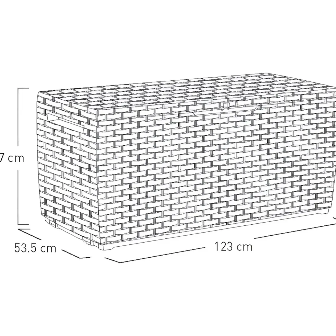 Baule Contenitore Keter 305L Cassapanca Marrone in Rattan da Esterno