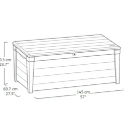Baule Keter Cassapanca Bianco Multiuso Contenitore Giardino Plastica Terrazzo