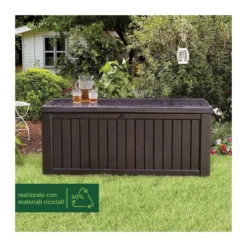 Baule Keter Cassapanca Contenitore con Seduta Esterno Plastica Giardino Multiuso