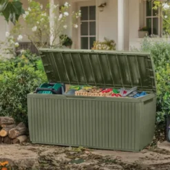 Baule Keter in Resina Effetto Legno Verde 123x53,5x57 250kg