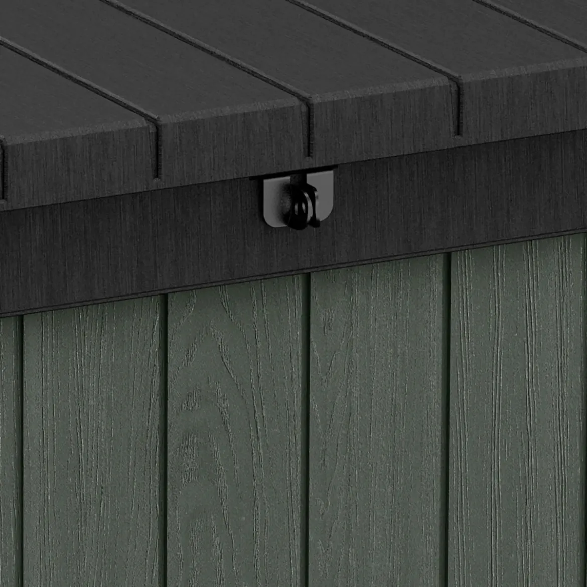 Baule Keter Resina da Esterno 454 L Lucchettabile Effetto Legno Verde