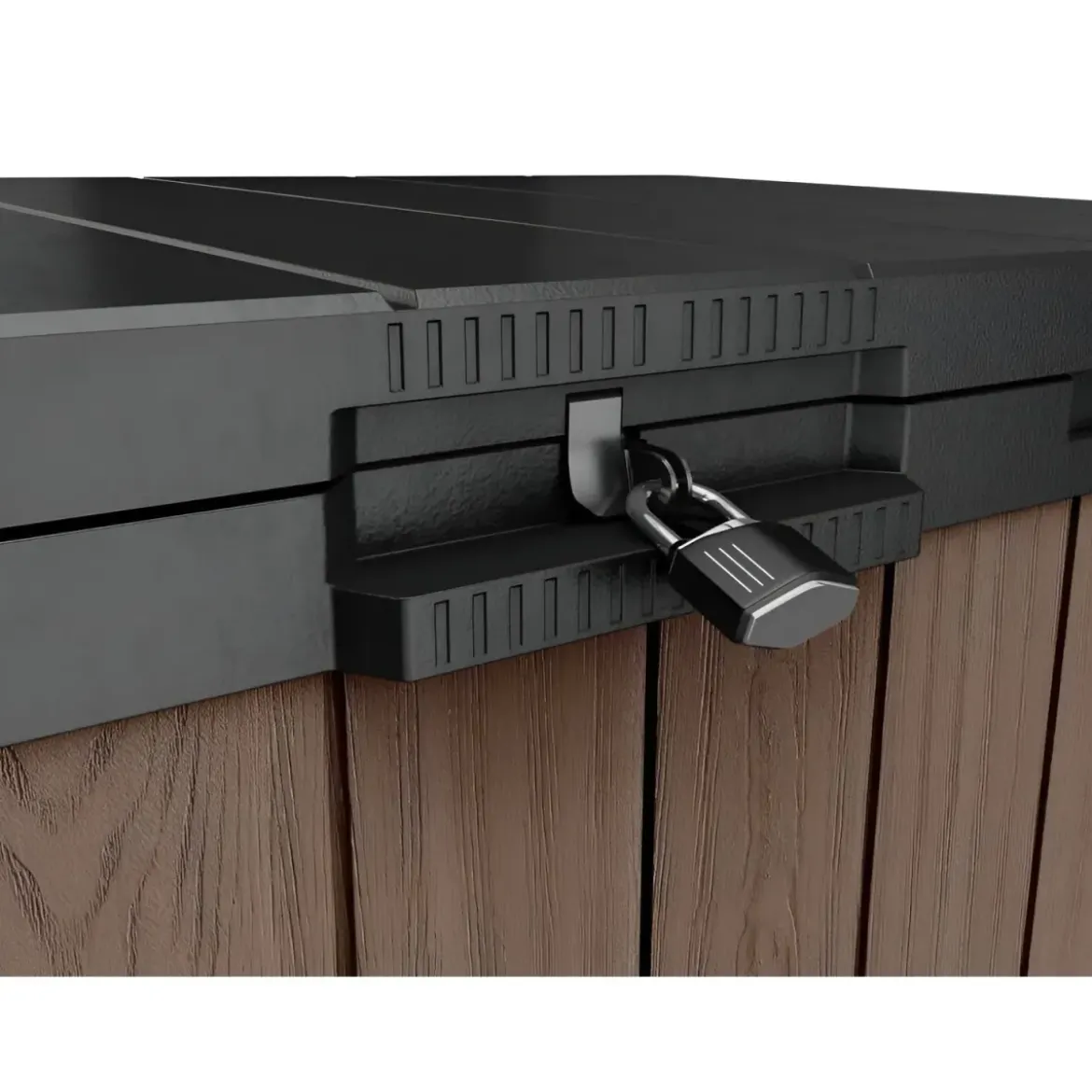 Baule Porta Attrezzi Keter in Resina da Esterno 1150 L Marrone Impermeabile