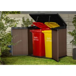 Baule Porta Attrezzi Keter in Resina da Esterno 1150 L Marrone Impermeabile