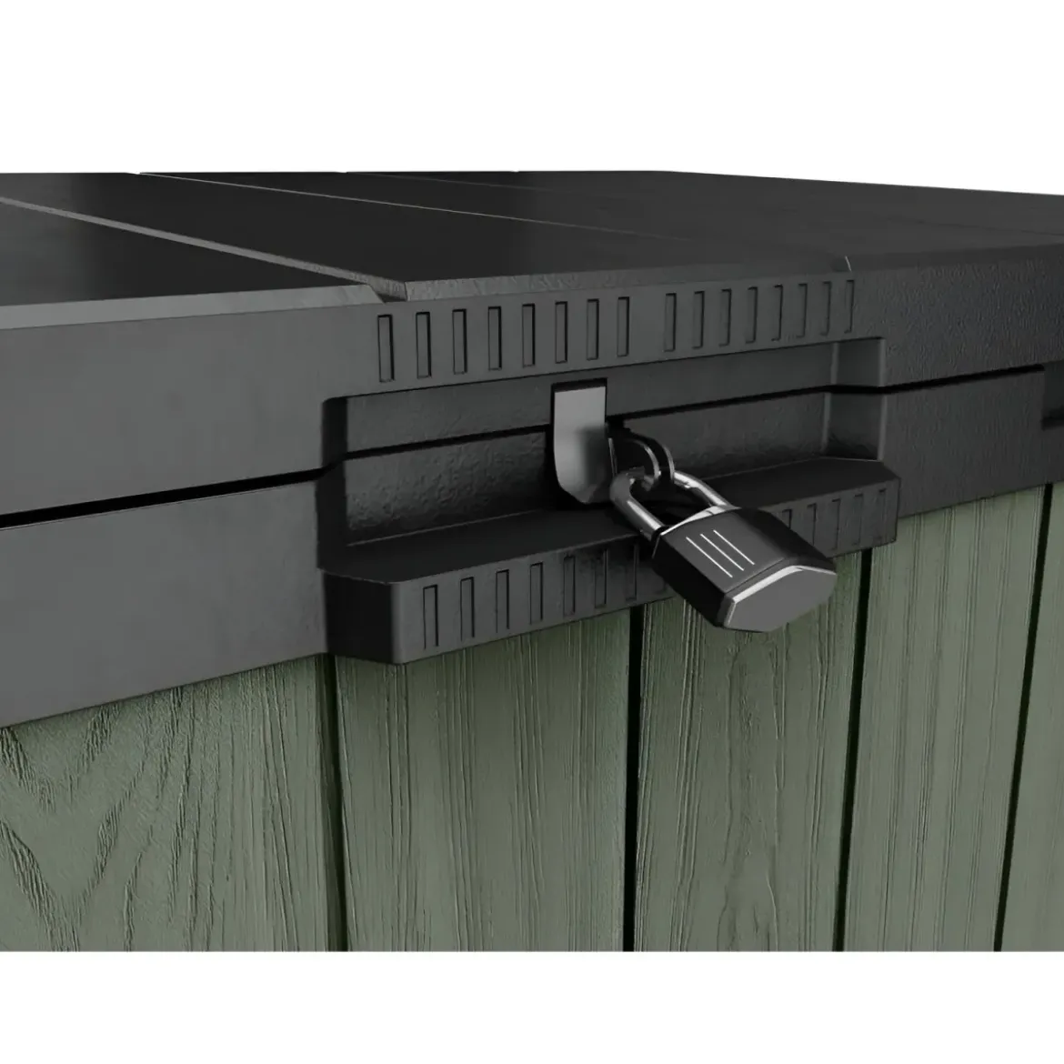 Baule Porta Attrezzi Keter in Resina 1150 L Verde da Giardino Impermeabile