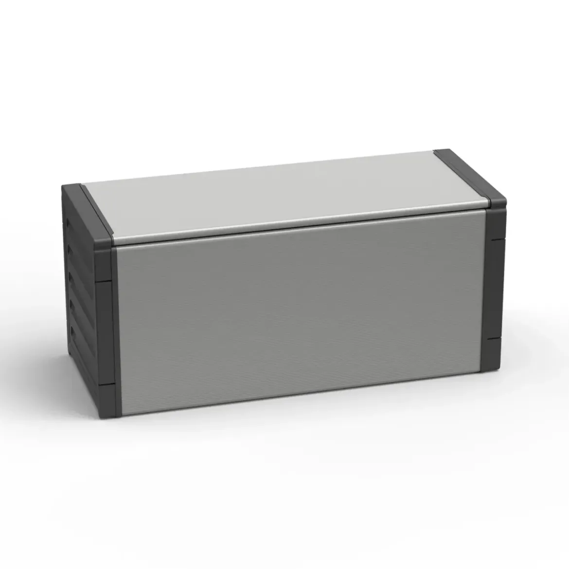 Baule Raccolta Differenziata 85x34x39,5 cm Uso Esterno Grigio PVC