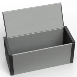 Baule Raccolta Differenziata 85x34x39,5 cm Uso Esterno Grigio PVC