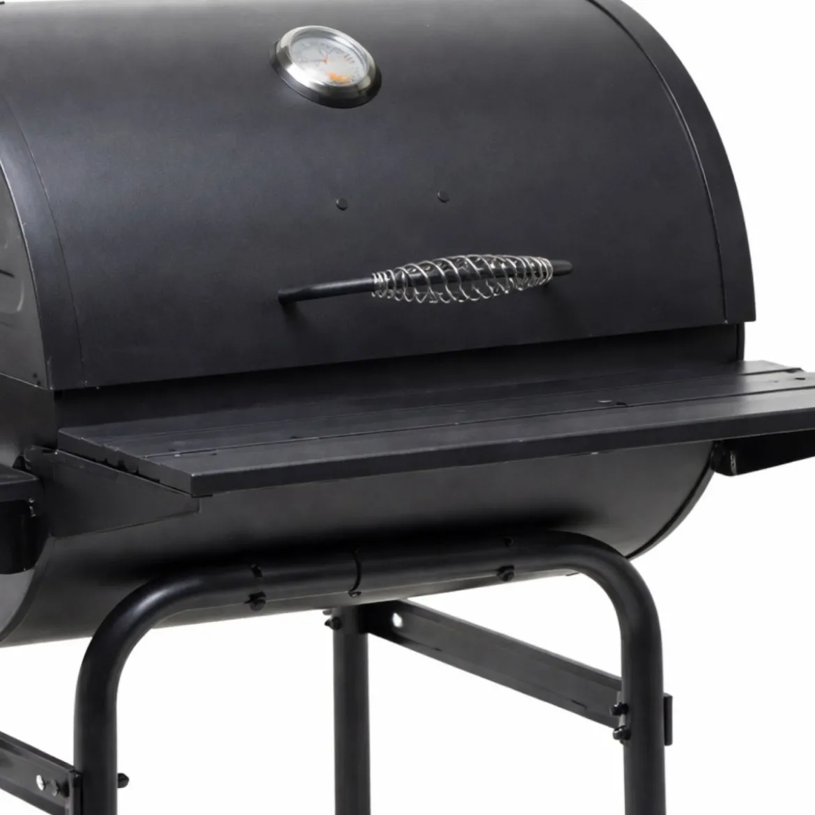 BBQ Barbecue a Carbonella con Affumicatore Coperchio Griglia Barile a Carbone