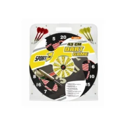 Bersaglio Sport 43 cm 6 Freccette Punta in Metallo Bivalva Dart Game Gioco Punti
