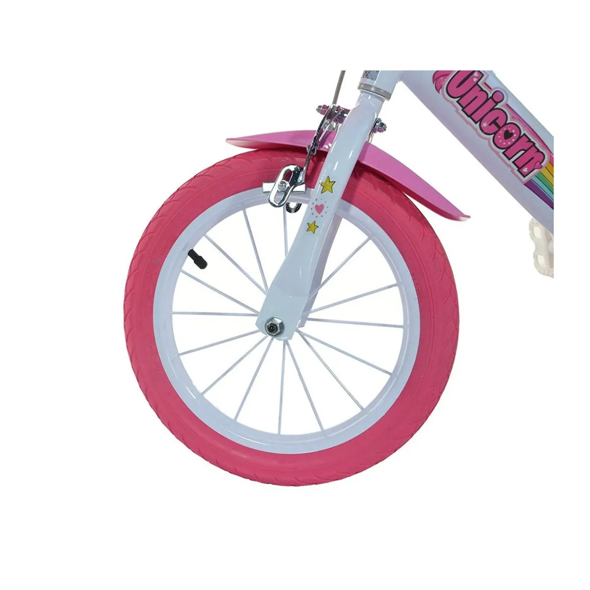 Bicicletta Bambina 14 Pollici 3 4 5 6 Anni Unicorno con Rotelle Freno Bici Bimba