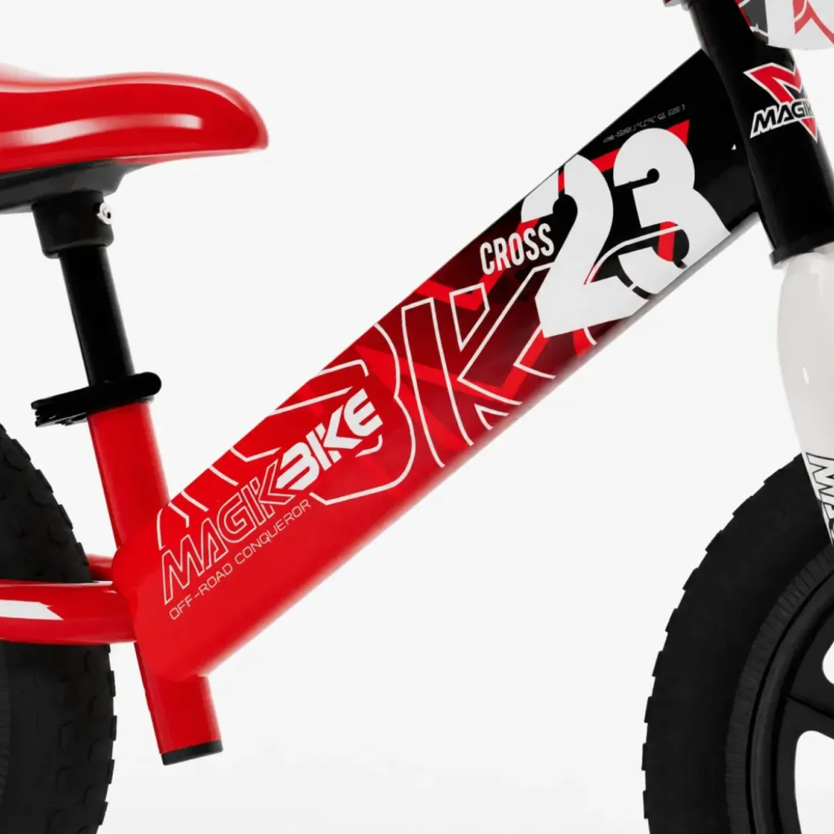 Bicicletta Bambini 2-3 Anni Rosso Senza Pedali Balance Bike Extreme Cross