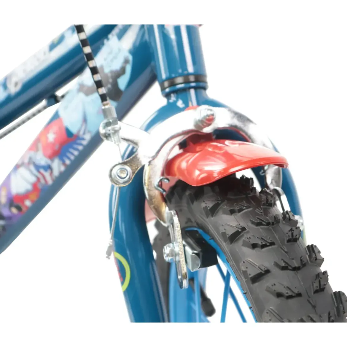 Bicicletta Bambini 14" Avengers Azzurro Rotelle Removibili Parafanghi