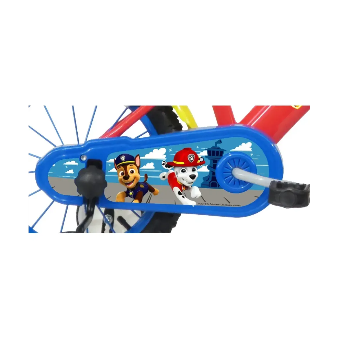 Bicicletta Bambini 14" Paw Patrol Rosso Rotelle Removibili Borraccia
