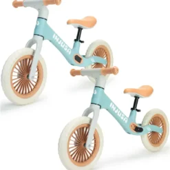 Bicicletta Bambini Senza Pedali Azzurro Balance Bike Sella Regolabile