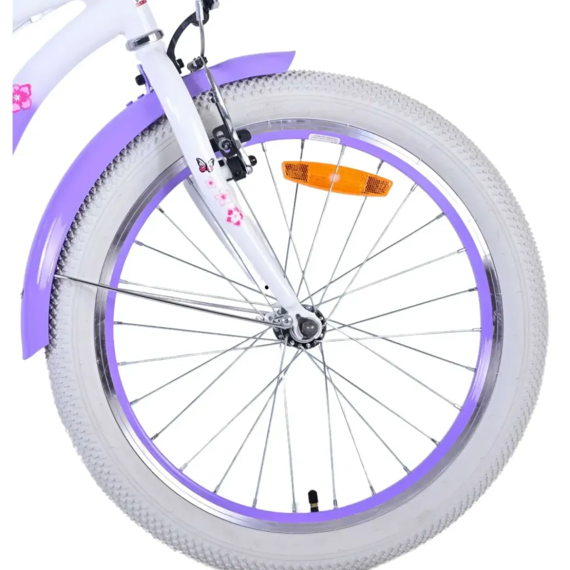 Bicicletta Bambini 20" Sportiva Viola Cestino Portapacchi Cavalletto