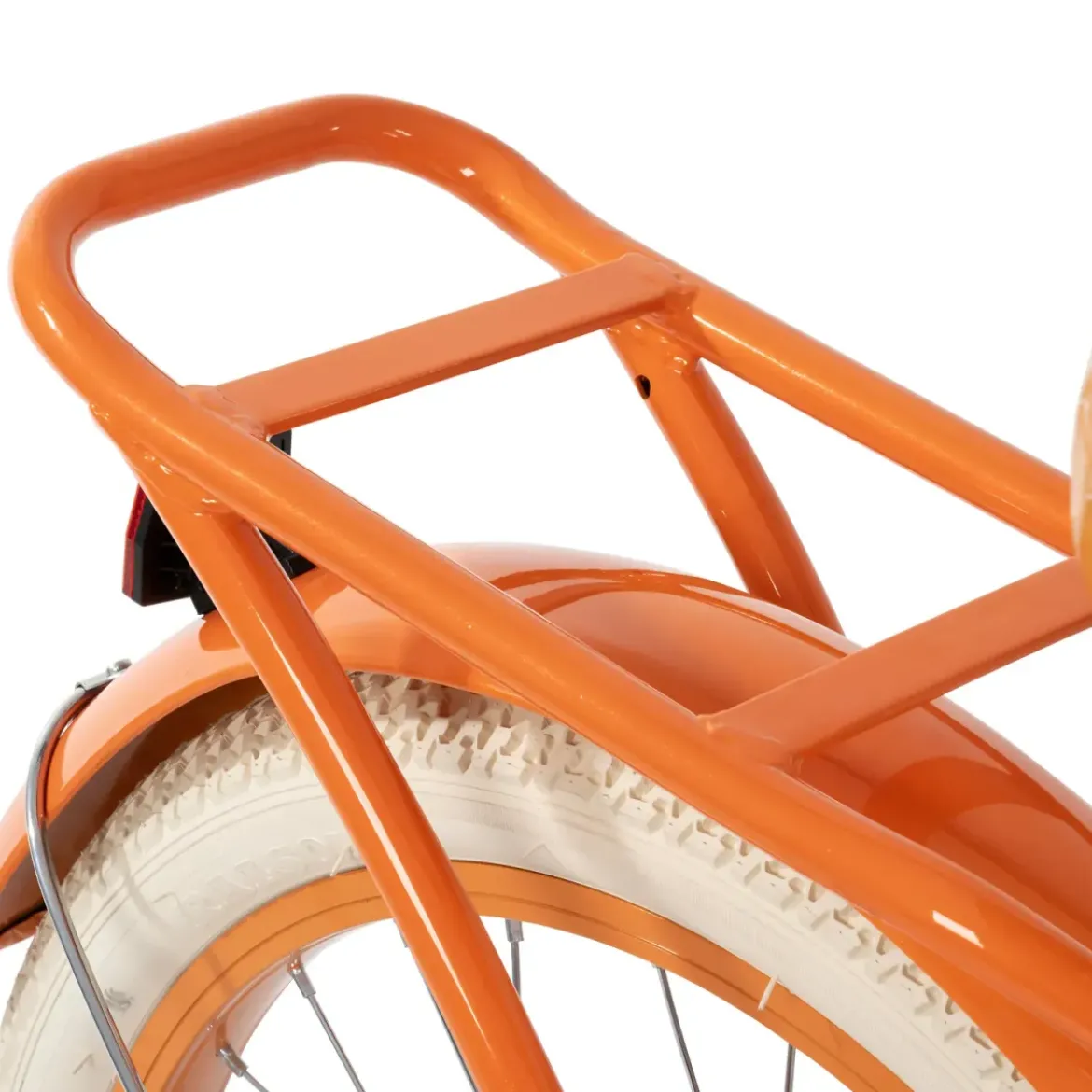 Bicicletta con Cestino Portapacchi 20" per Bambini Arancione 6-8 Anni