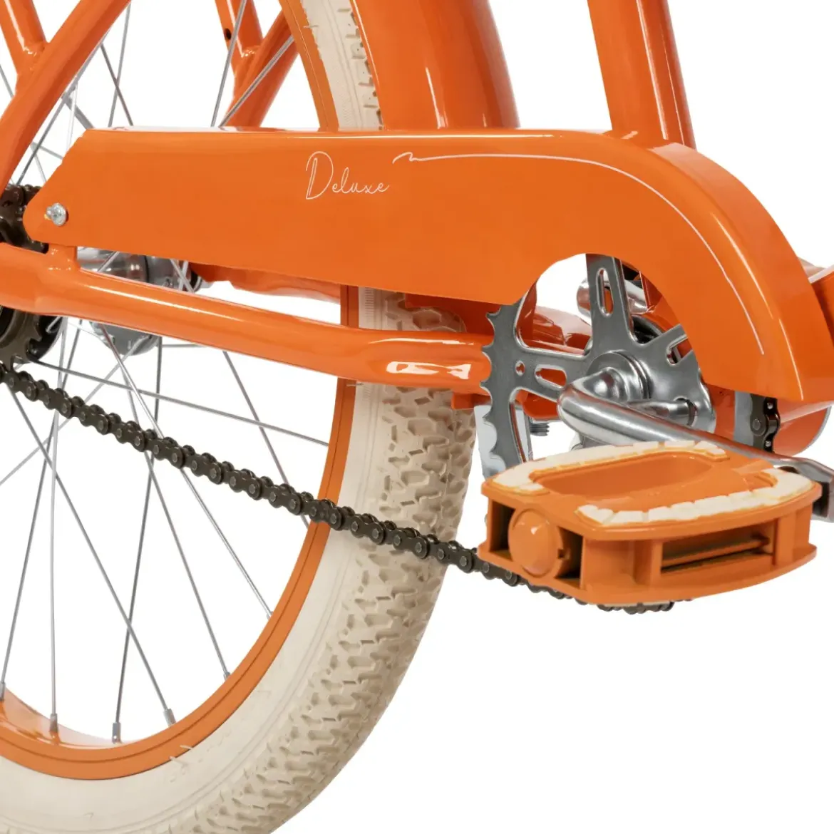Bicicletta con Cestino Portapacchi 20" per Bambini Arancione 6-8 Anni