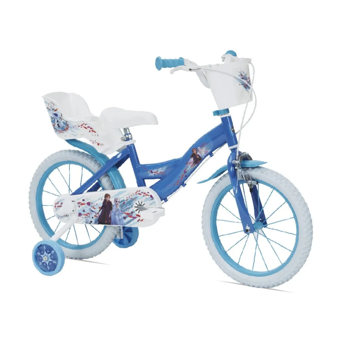 Bicicletta da Bambina 16 Pollici Frozen con Rotelle Bici Mountain Bike per Bimba