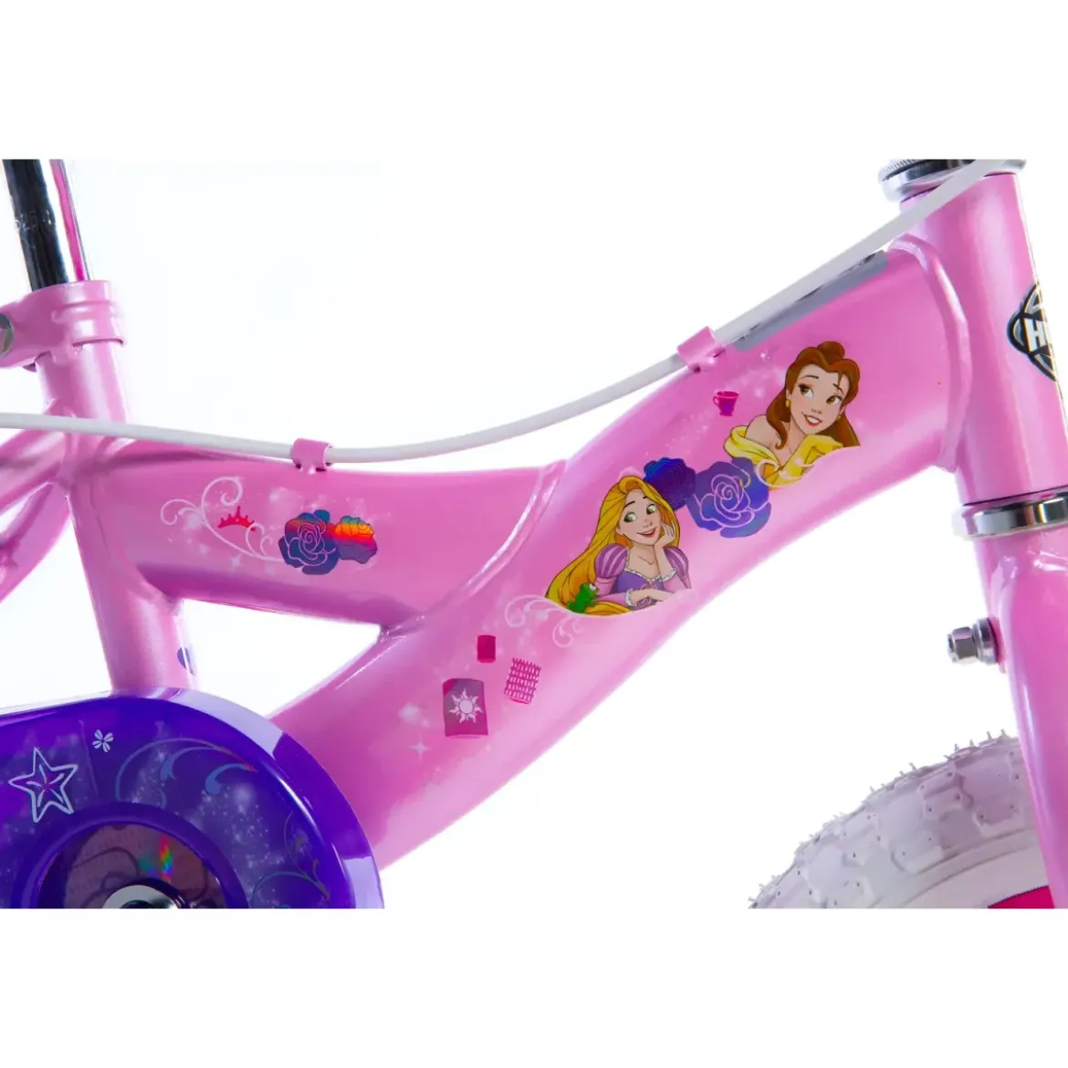 Bicicletta da Bambina Princess Ruota 12 Pollici Bici con Rotelle Freni