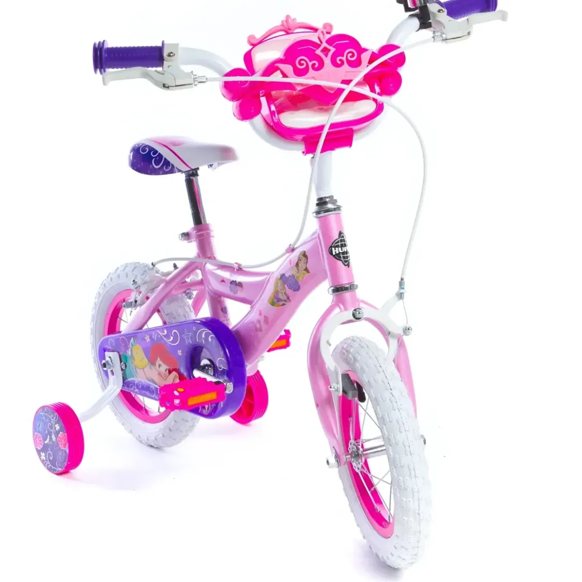 Bicicletta da Bambina Princess Ruota 12 Pollici Bici con Rotelle Freni