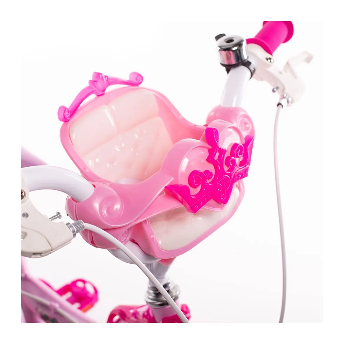 Bicicletta da Bambina Princess Ruota 14 Pollici Bici con Rotelle Freni